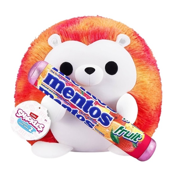Snackles Series 2 Hedgehog & Mentos 8 Inch Plush by ZURU, Ultra Soft Plush, (new - Picture 3 of 5